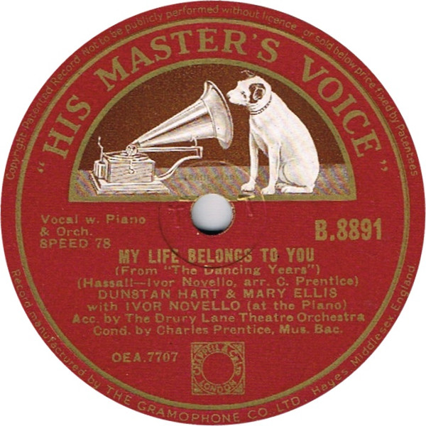 Dunstan Hart Mary Ellis Ivor Novello - My Life Belongs To You  My Dearest Dear