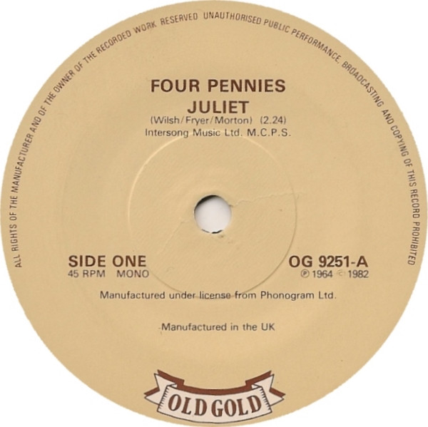 The Four Pennies  The Merseybeats -  Juliet  I Think Of You