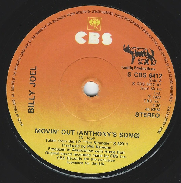 Billy Joel -  Movin Out Anthonys Song  Vienna