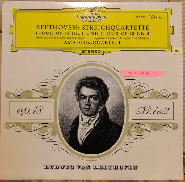 Beethoven AmadeusQuartett - Streichquartette Fdur Op 18 Nr 1