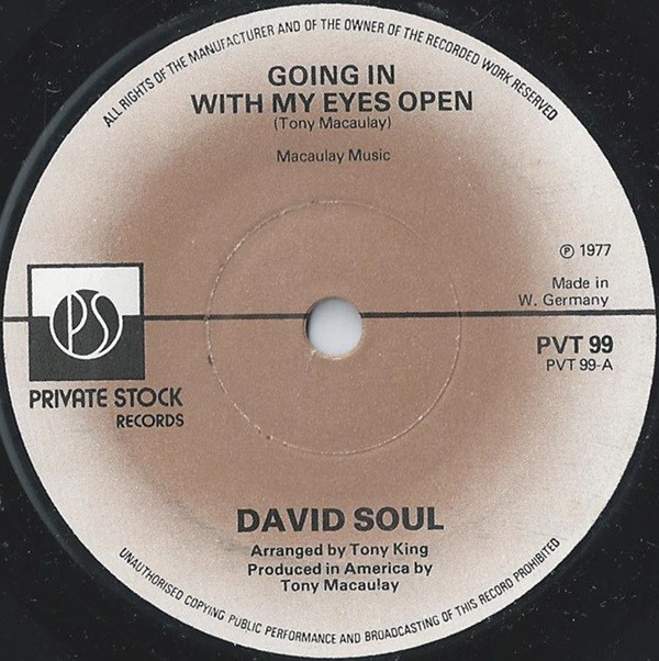 David Soul - Going In With My Eyes Open
