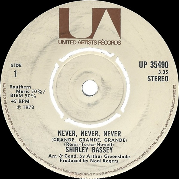 Shirley Bassey - Never Never Never Grande Grande Grande