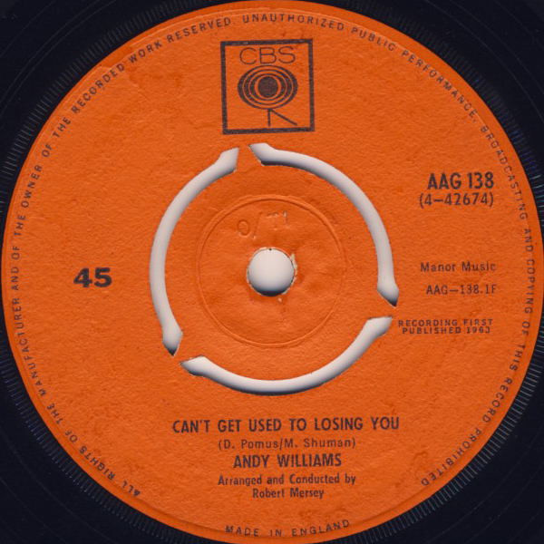 Andy Williams - Cant Get Used To Losing You