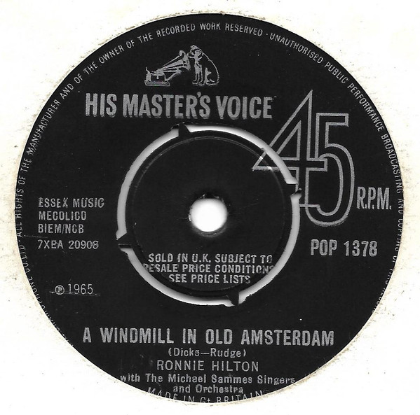 Ronnie Hilton - A Windmill In Old Amsterdam  Dear Heart