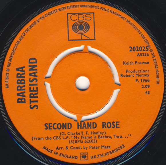 Barbra Streisand -  Second Hand Rose