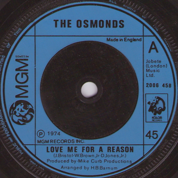 The Osmonds - Love Me For A Reason