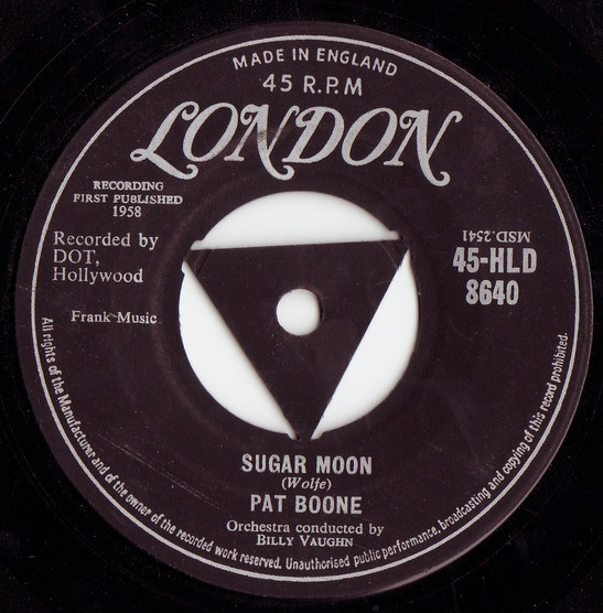 Pat Boone - Sugar Moon  Cherie I Love You