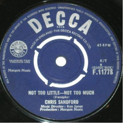 Chris Sandford - Not Too Little  Not Too Much