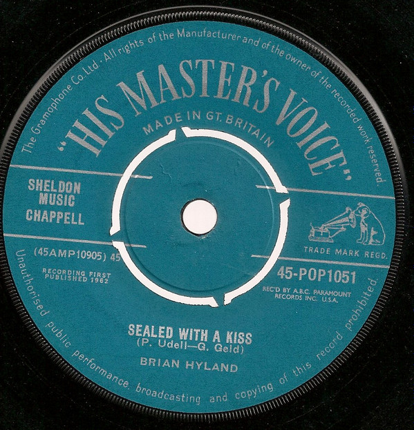 Brian Hyland - Sealed With A Kiss