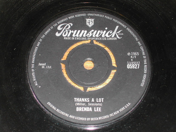 Brenda Lee - Thanks A Lot