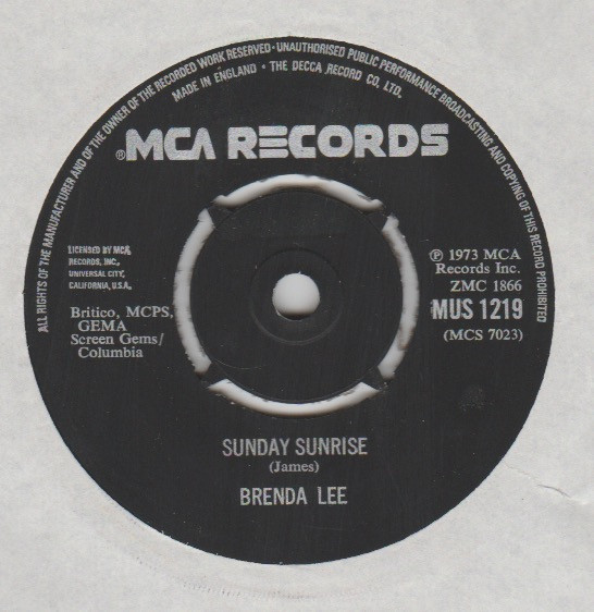 Brenda Lee - Sunday Sunrise  Must I Believe