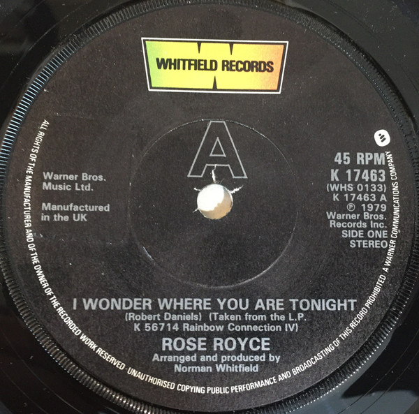 Rose Royce - I Wonder Where You Are Tonight