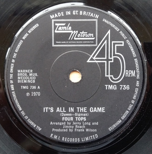Four Tops - Its All In The Game