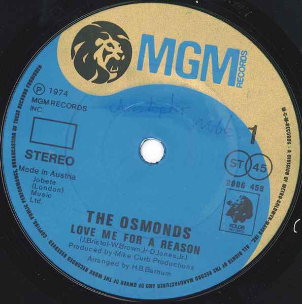 The Osmonds - Love Me For A Reason