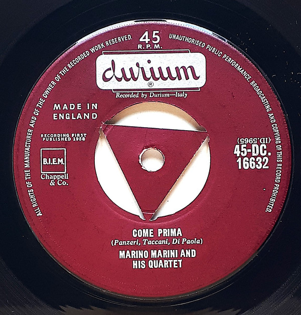 Marino Marini And His Quartet - Come Prima  Volare Nel Blu Dipinto Di Blu