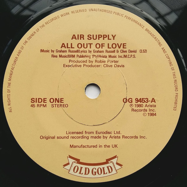 Air Supply -  All Out Of Love  Even The Nights Are Better