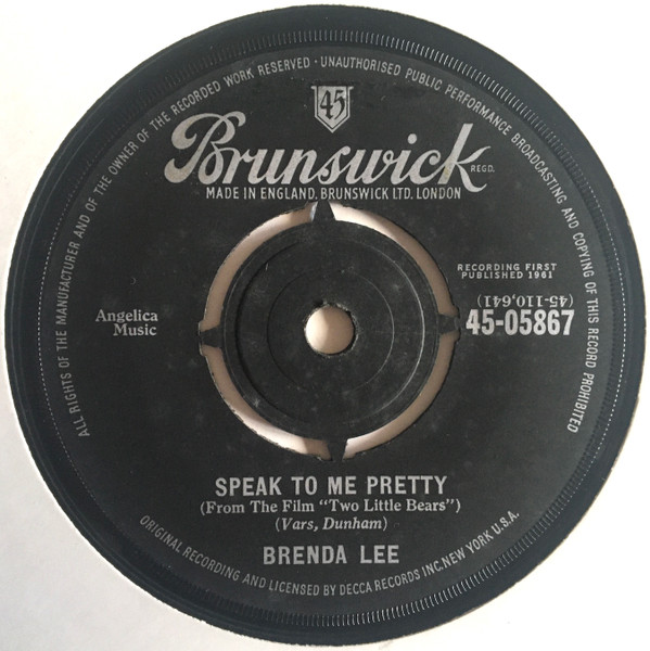 Brenda Lee - Speak To Me Pretty