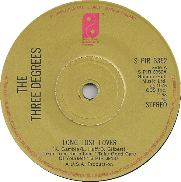 The Three Degrees -  Long Lost Lover