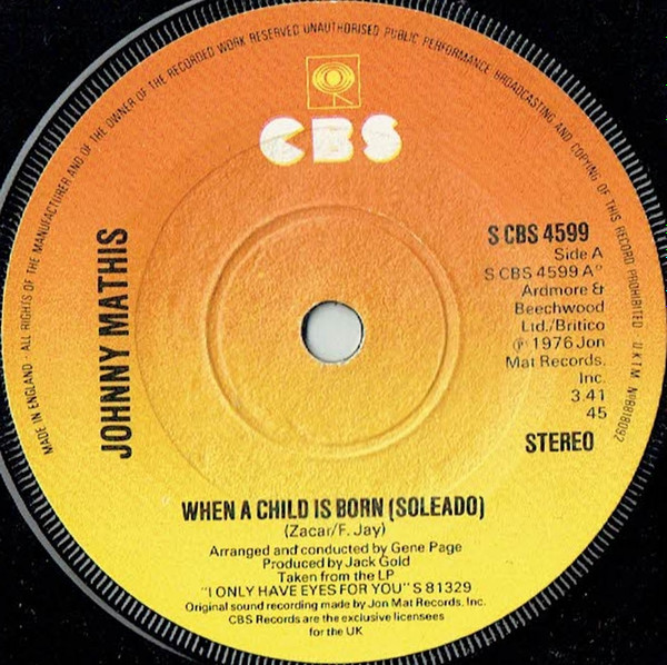 Johnny Mathis - When A Child Is Born Soleado