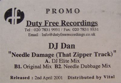DJ DAN - NEEDLE DAMAGE THAT ZIPPER TRACK