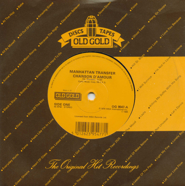 Manhattan Transfer - Chanson DAmour Walk In Love