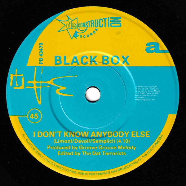 Black Box - I Dont Know Anybody Else