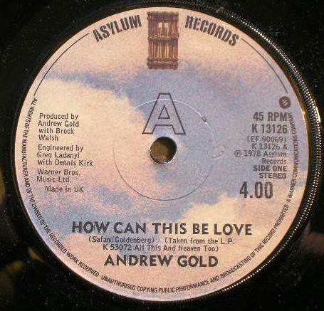 Andrew Gold - How Can This Be Love  Still You Linger On