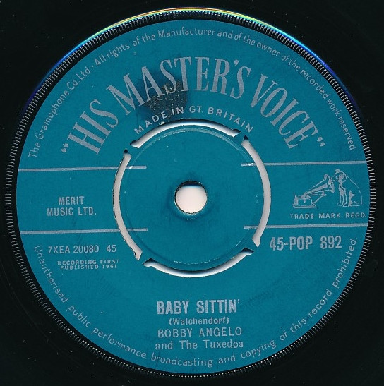 Bobby Angelo And The Tuxedos - Baby Sittin