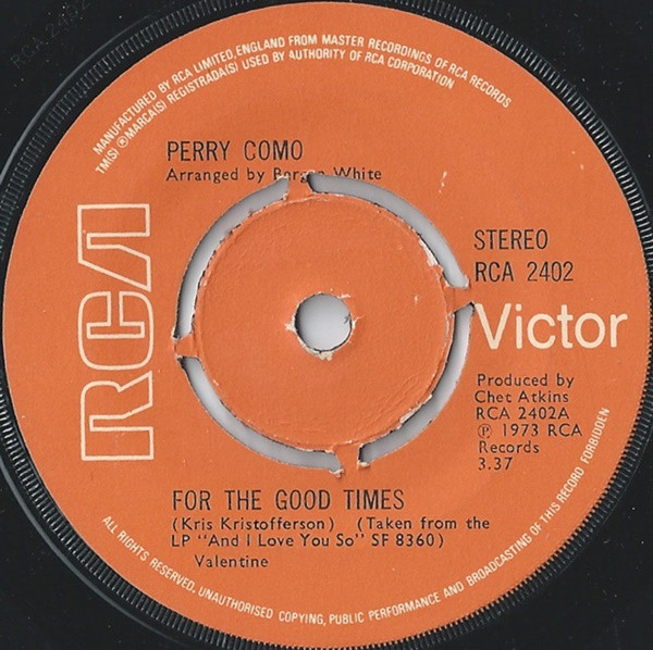 Perry Como -  For The Good Times