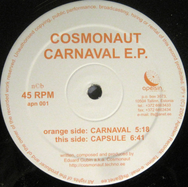 COSMONAUT - CARNAVAL EP