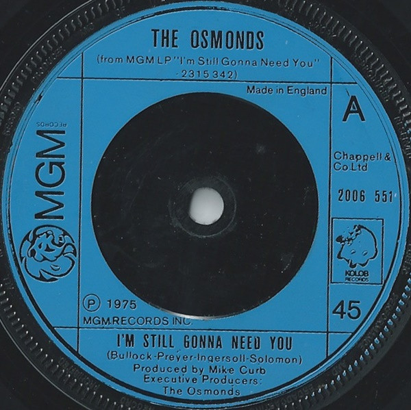 The Osmonds - Im Still Gonna Need You