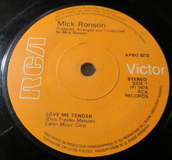 Mick Ronson -  Love Me Tender