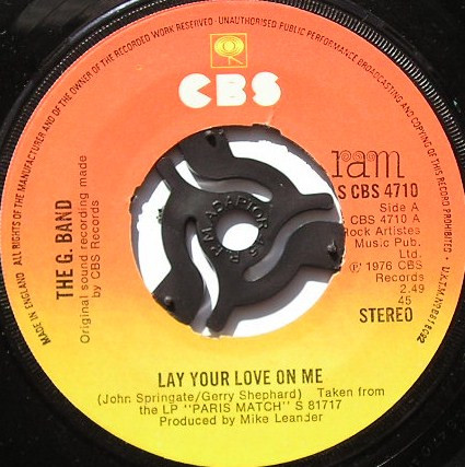 The G Band - Lay Your Love On Me