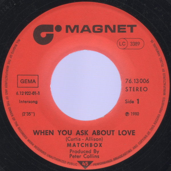 Matchbox - When You Ask About Love