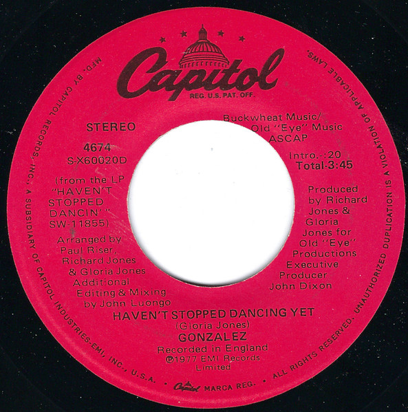 Gonzalez - Havent Stopped Dancing Yet  Just Let It Lay