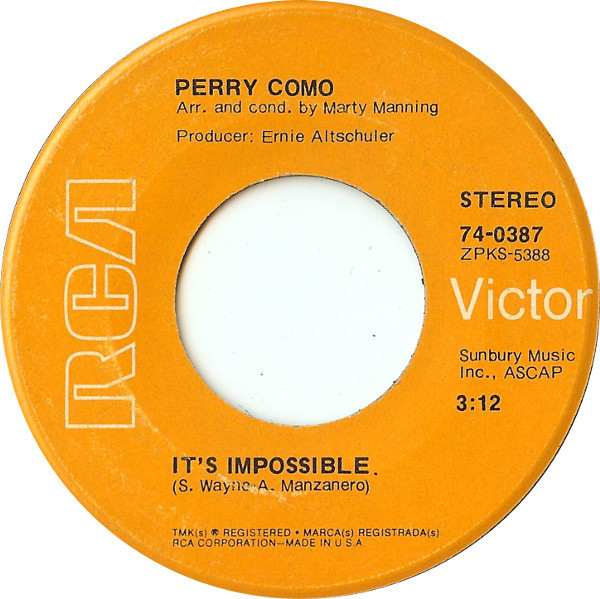 Perry Como -  Its Impossible