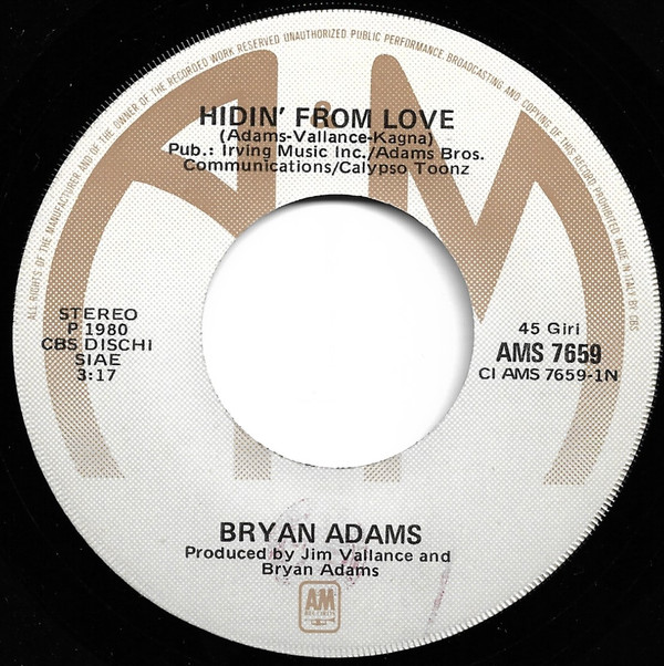 Bryan Adams - Hidin From Love
