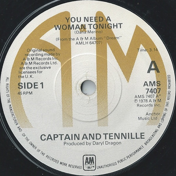 Captain And Tennille - You Need A Woman Tonight