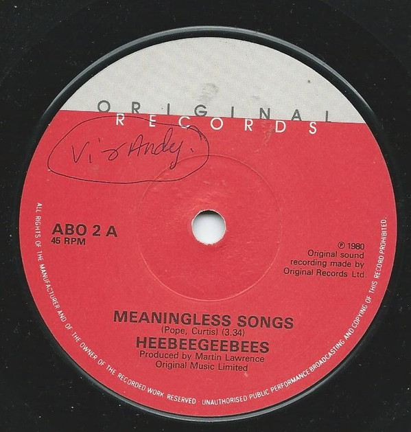 HeeBeeGeeBees - Meaningless Songs