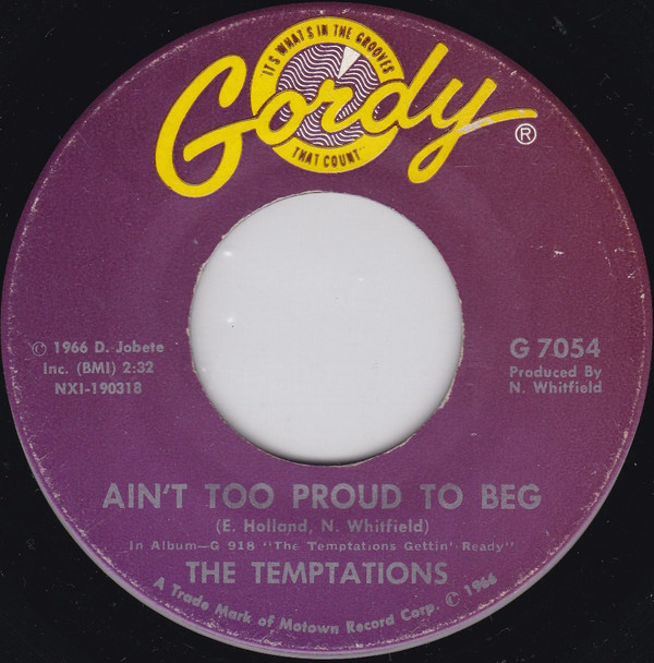 The Temptations -  Aint Too Proud To Beg  Youll Lose A Precious L