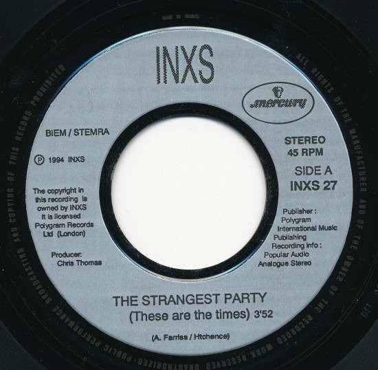 INXS - The Strangest Party These Are The Times