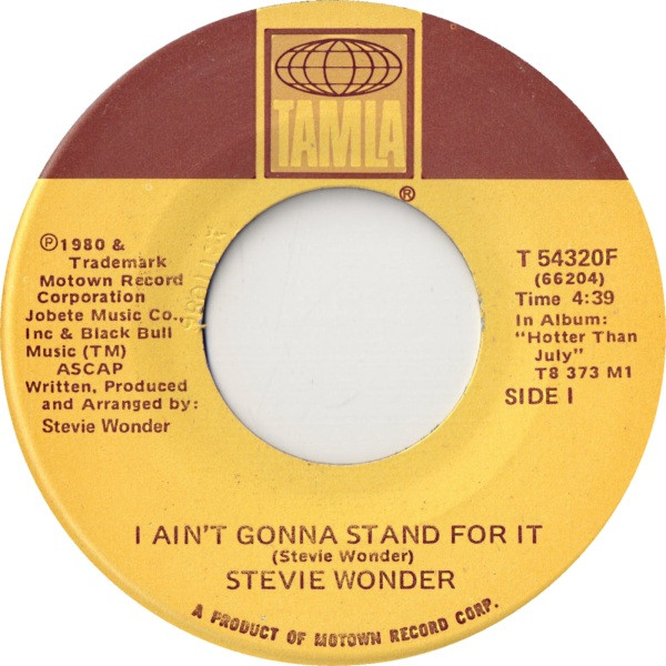 Stevie Wonder - I Aint Gonna Stand For It