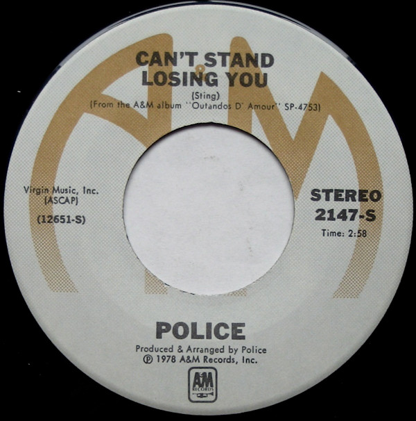 The Police - Cant Stand Losing You