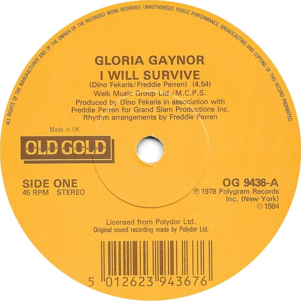Gloria Gaynor - I Will Survive  Never Can Say Goodbye