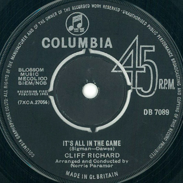 Cliff Richard - Its All In The Game