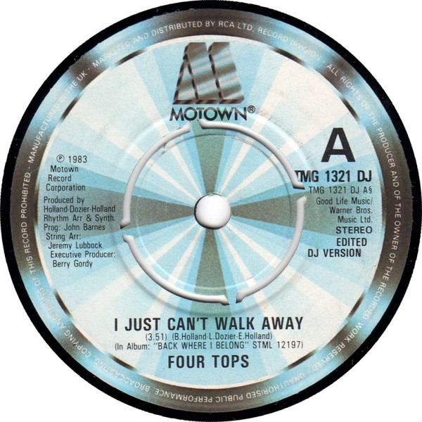 Four Tops -  I Just Cant Walk Away