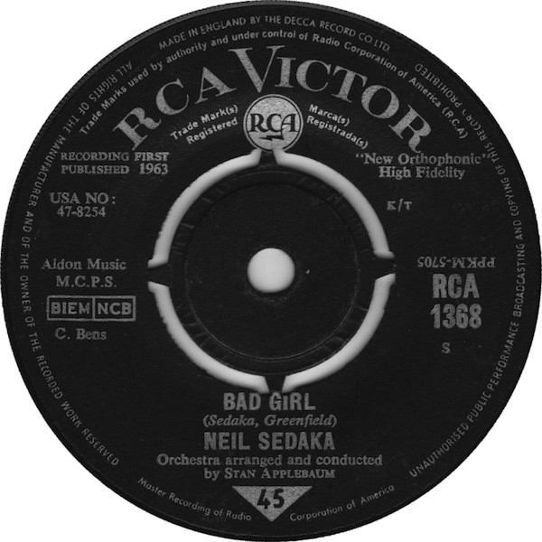 Neil Sedaka - Bad Girl