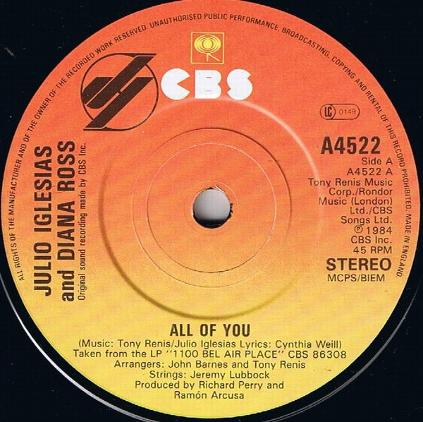 Julio Iglesias  Diana Ross -  All Of You