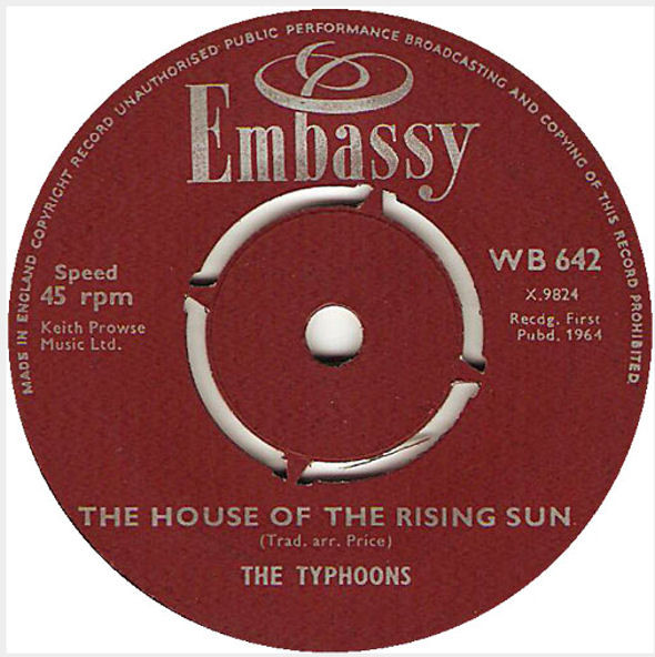 The Typhoons -  The House Of The Rising Sun  Its All Over Now