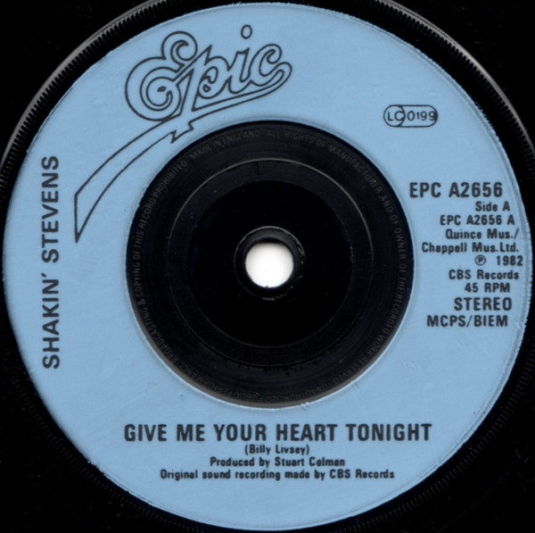 Shakin Stevens -  Give Me Your Heart Tonight